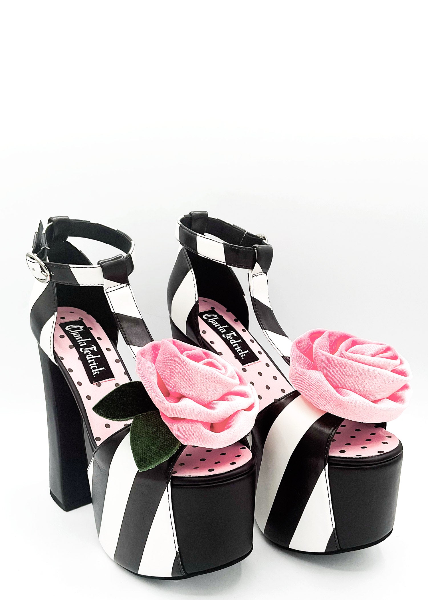 Rosie Striped Peep Toe Platform