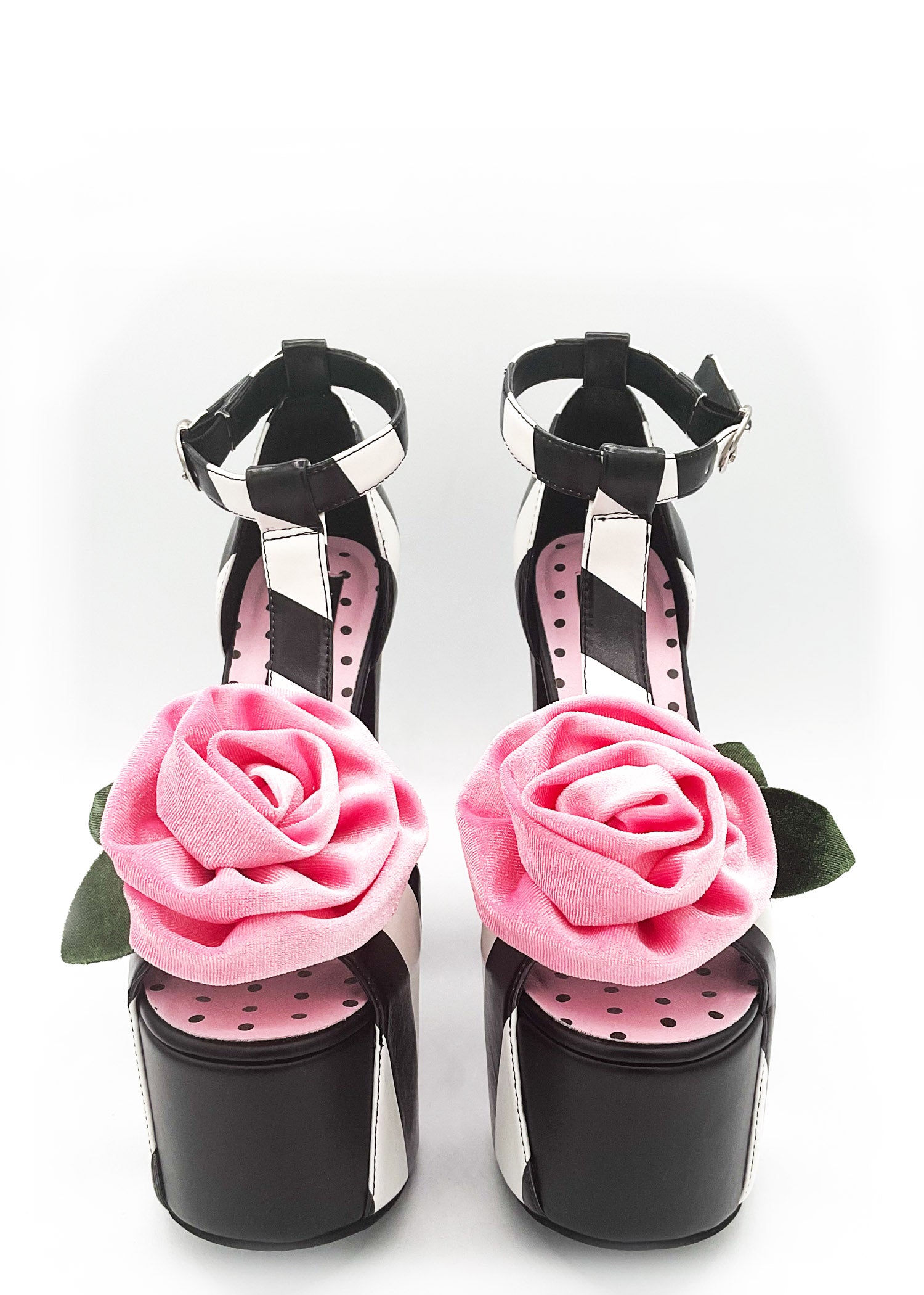 Rosie Striped Peep Toe Platform