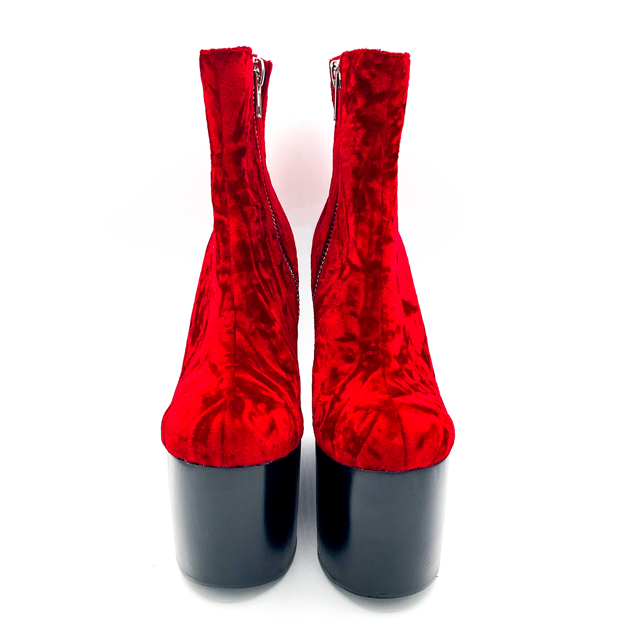 Deadwood Oxblood Velvet Wedge Boot