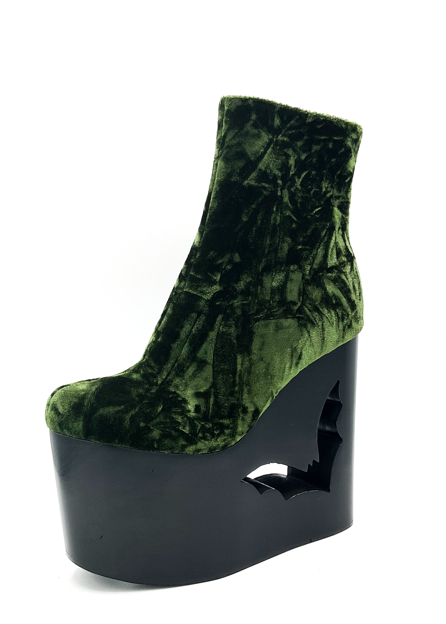 Deadwood Moss Velvet Wedge Boot