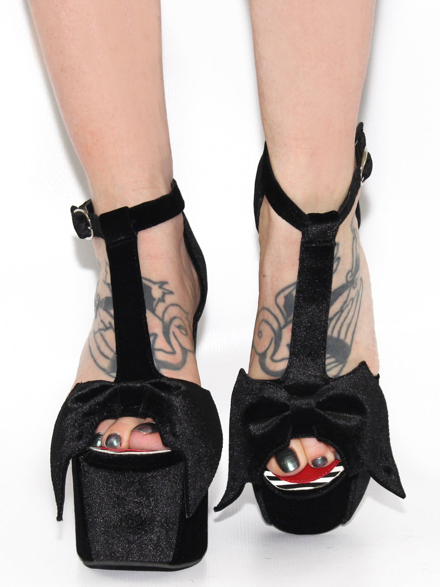 Midnight Glide Velvet Platform