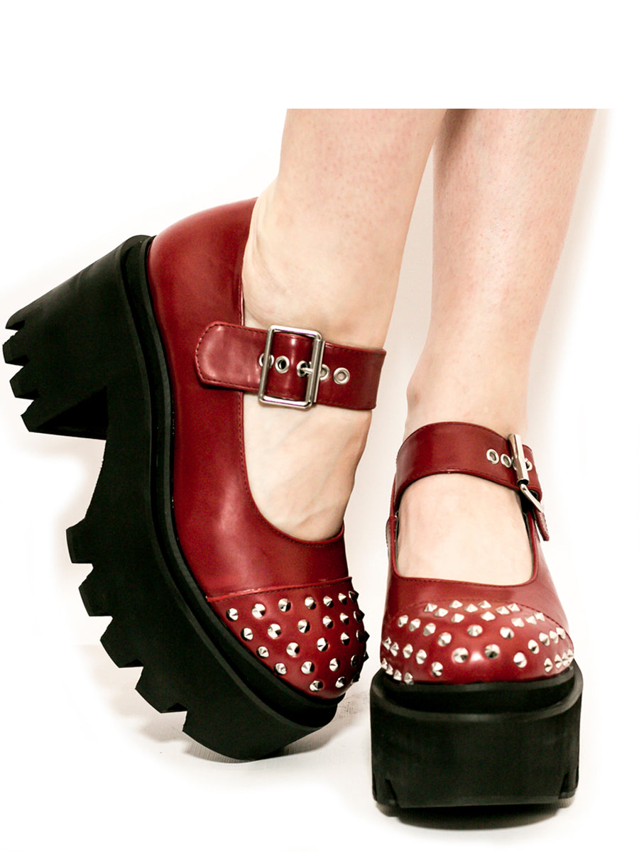 Metal Mary Oxblood Platform