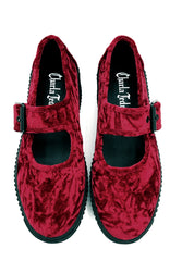 Velvet Crush Maryjane Sneaker - Oxblood