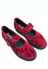 Velvet Crush Maryjane Sneaker - Oxblood