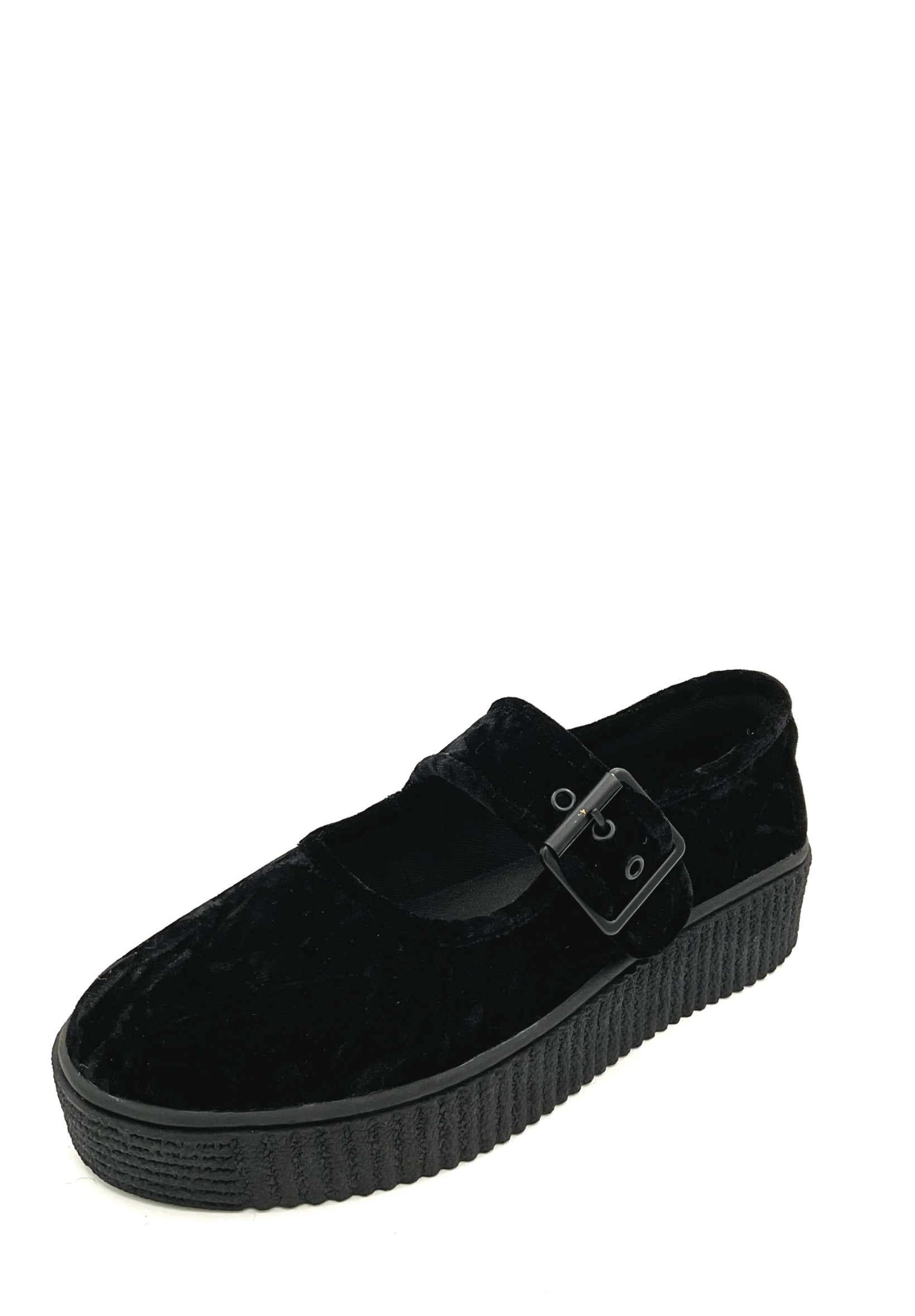 Velvet Crush Maryjane Sneaker - Black