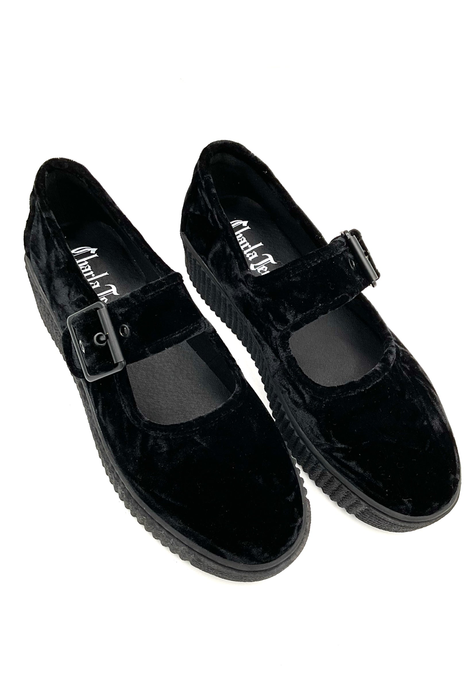 Velvet Crush Maryjane Sneaker - Black