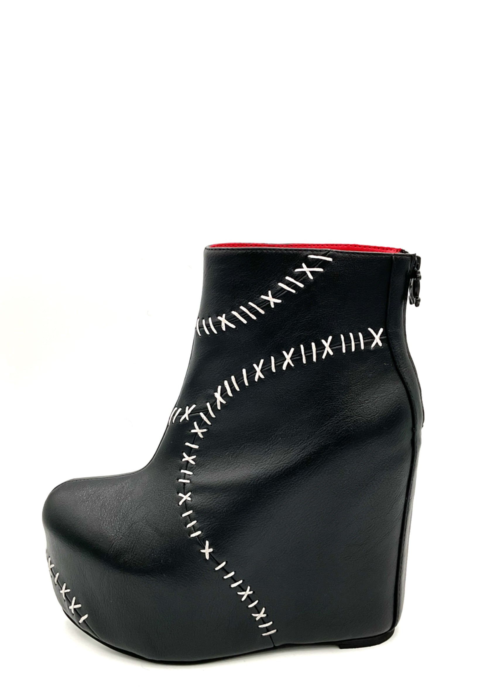 Stitches Contrast Wedge Boot