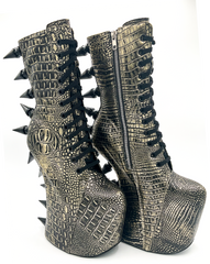 Prehistoric Gold Platform Boot