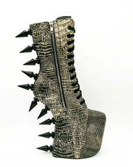 Prehistoric Gold Platform Boot