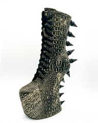 Prehistoric Gold Platform Boot