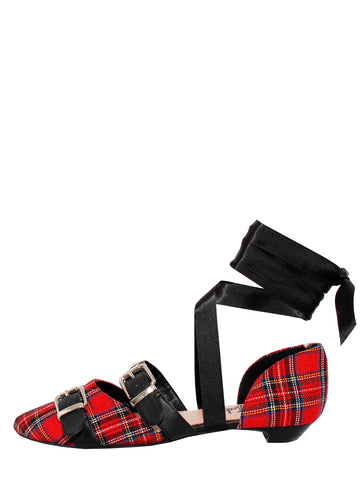 Judy Tartan Flat