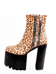 Maxwell Leopard Zip Boot