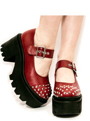 Metal Mary Oxblood Platform