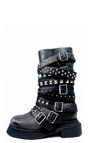 Gravedigger Studded Engineer Boots